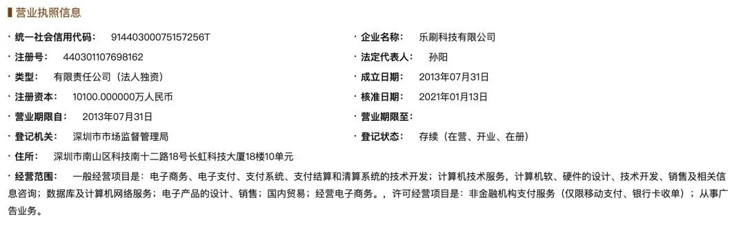 突發(fā)！樂刷支付創(chuàng)始人退出樂刷科技！法人變更！(圖5)