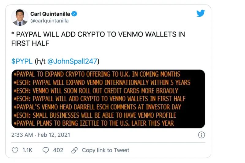 【這一周】數(shù)字人民幣迎多項(xiàng)新進(jìn)展 Apple Pay、PayPal、特斯拉支持加密貨幣支付(圖22)